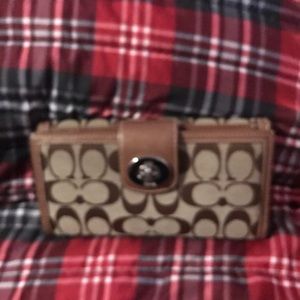 Turnlock Coach Wallet with Checkbook Cover